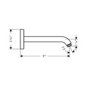 Hansgrohe 26968001 Showerarm Softcube 9"