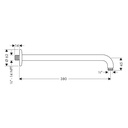 Hansgrohe 27413331 Showerarm 15"