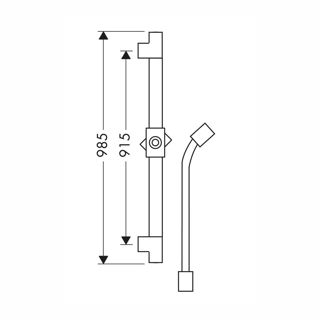 Hansgrohe 27830250 Wallbar 36"