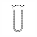 Hansgrohe 28120340 Metal Handshower Hose 80"
