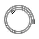 Hansgrohe 28261000 Textile Hose With Cylindrical Nut 63"