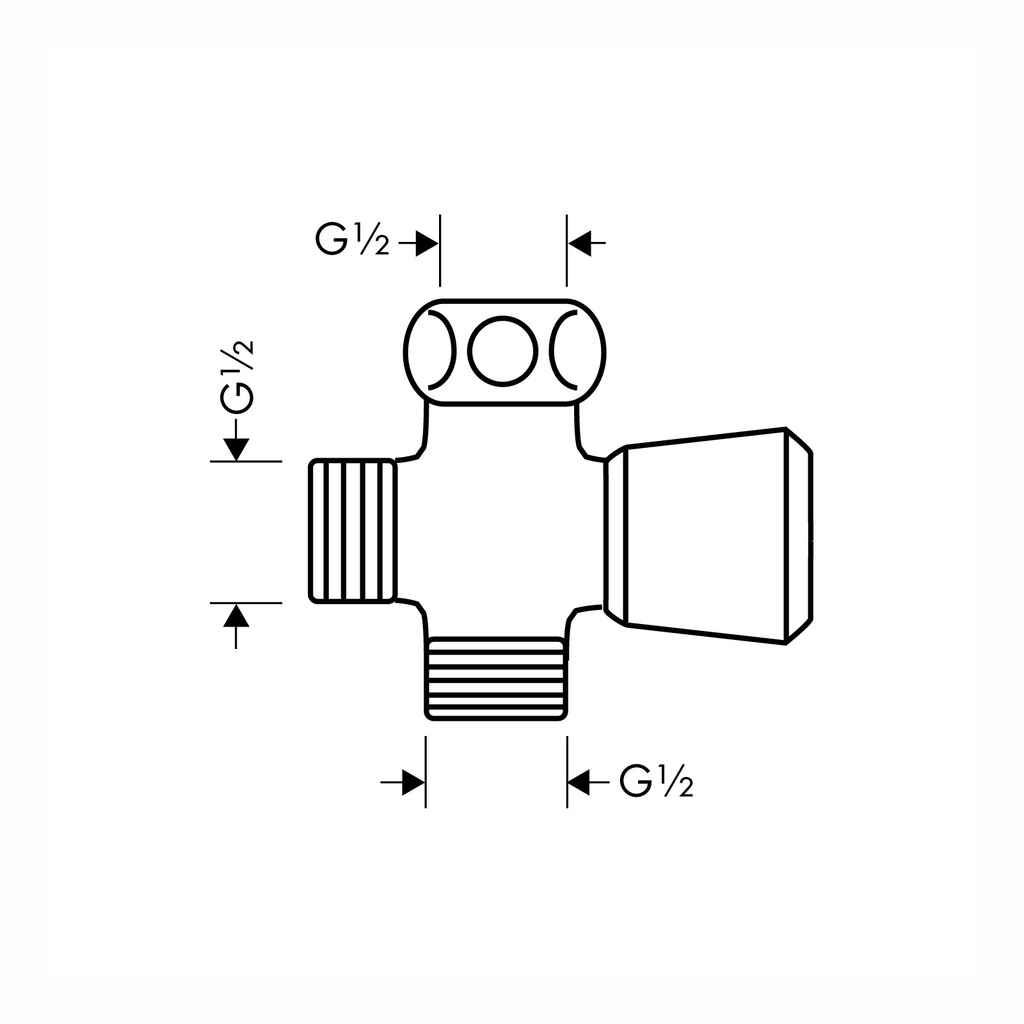 Hansgrohe 28719823 Inversa 2-Way Showerarm Mount Diverter