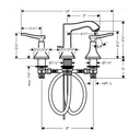 Hansgrohe 31330141 Widespread Faucet 110 With Lever Handles And Pop-Up Drain 1