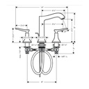 Hansgrohe 31331671 Widespread Faucet 160 With Lever Handles And Pop-Up Drain 1
