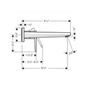 Hansgrohe 32526821 Wall-Mounted Single-Handle Faucet Trim With Lever Handle 1.