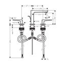 Hansgrohe 32528001 Widespread Faucet 110 With Lever Handles And Pop-Up Drain 0