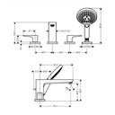 Hansgrohe 32557821 4-Hole Roman Tub Set Trim With Lever Handles And 1.75 Gpm Ha