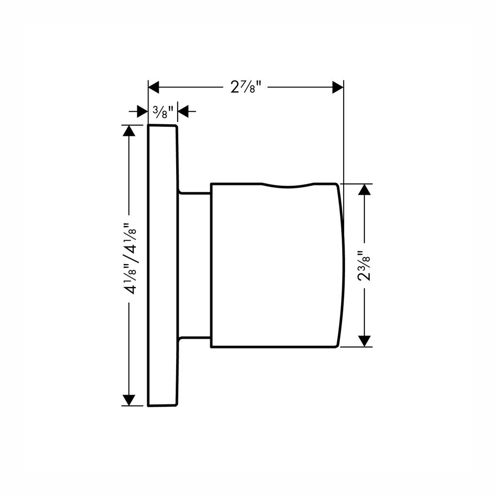 Hansgrohe 34934821 Axor Citterio M Trio/Quattro Trim