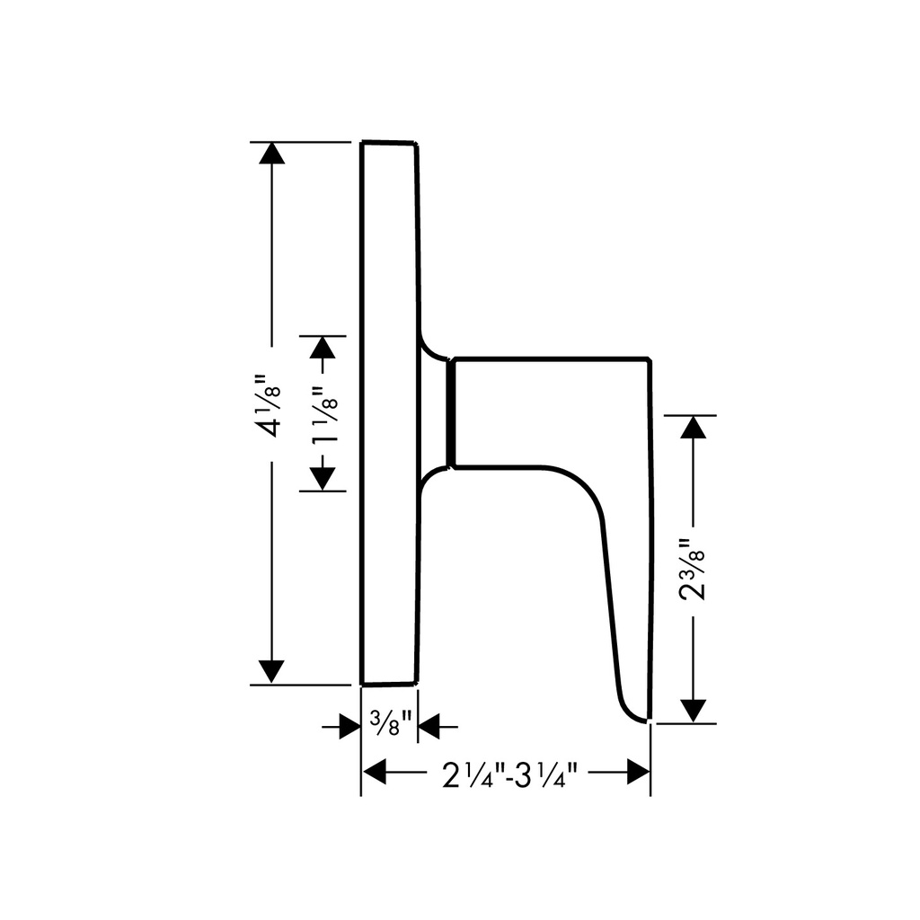 Hansgrohe 34964821 Axor Citterio M Volume Controltrim