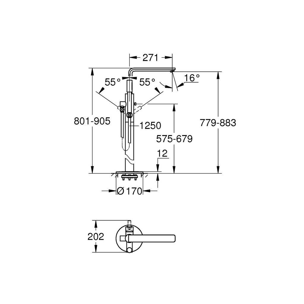 Grohe 23792EN1 Lineare Single Handle Bathtub Faucet Brushed Nickel 2