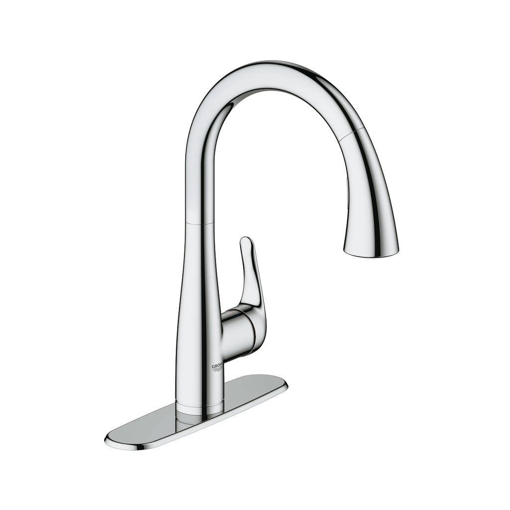 Grohe 30211001 Elberon Single Handle Kitchen Faucet Chrome 1