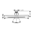 Hansgrohe 35384341 Showerhead 245 1-Jet 2.5 Gpm
