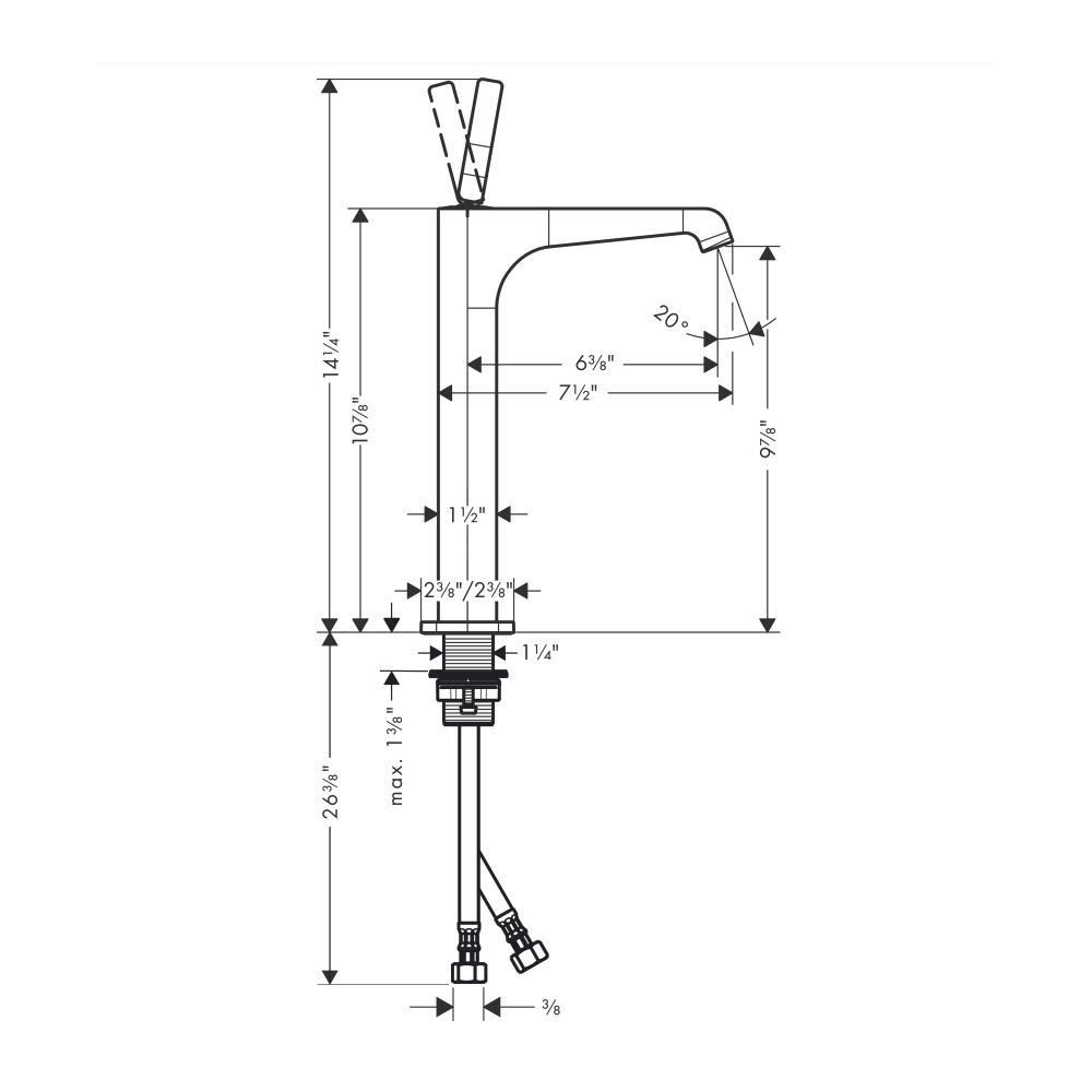 Hansgrohe 36104671 Single-Hole Faucet 250 1.2 Gpm