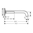 Hansgrohe 36106671 Wall-Mounted Single-Handle Faucet Trim 1.2 Gpm