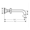 Hansgrohe 36107671 Wall-Mounted Widespread Faucet Trim 1.2 Gpm