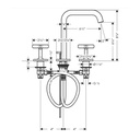 Hansgrohe 36108671 Widespread Faucet 170 With Pop-Up Drain 1.2 Gpm
