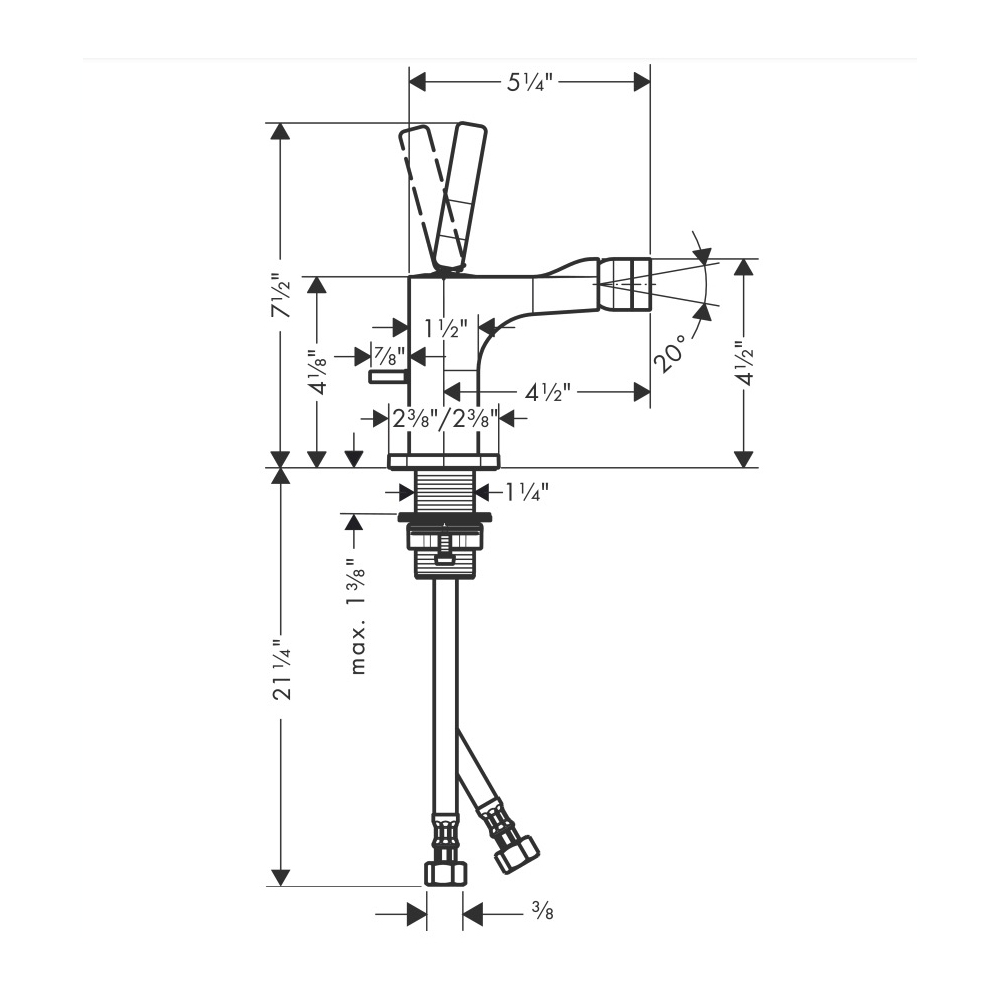 Hansgrohe 36120671 Single-Hole Bidet Faucet