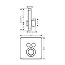 Hansgrohe 36707341 Thermostatic Trim Softcube For 2 Functions