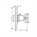 Hansgrohe 39716341 Thermostatic Trim With Cross Handle
