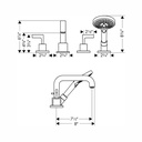 Hansgrohe 39462821 4-Hole Roman Tub Set Trim With Lever Handles And 1.75 Gpm Ha