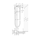 Hansgrohe 39440001 Freestanding Tub Filler Trim With 1.75 Gpm Handshower