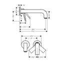 Hansgrohe 39121341 Wall-Mounted Single-Handle Faucet Trim 1.2 Gpm