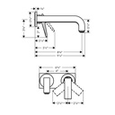 Hansgrohe 39119341 Wall-Mounted Single-Handle Faucet Trim With Base Plate 1.2