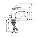 Hansgrohe 39022821 Single-Hole Faucet 90 With Pop-Up Drain 1.2 Gpm