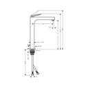 Hansgrohe 39021251 Single-Hole Faucet 280 With Pop-Up Drain 1.2 Gpm