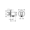Hansgrohe 36733001 Wall Outlet With Handshower Holder Round