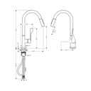 Hansgrohe 39835671 AXOR Citterio Higharc Kitchen Faucet 2-Spray Pull-Down 1.75 Gpm Matte Black
