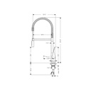 Hansgrohe 39840831 Semi-Pro Kitchen Faucet 2-Spray 1.75 Gpm
