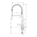 Hansgrohe 39841341 Semi-Pro Kitchen Faucet 2-Spray 1.5 Gpm