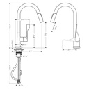 Hansgrohe 39846801 Kitchen Faucet 2-Spray Pull-Out 1.5 Gpm