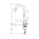 Hansgrohe 39851831 Bar Faucet 1.5 Gpm