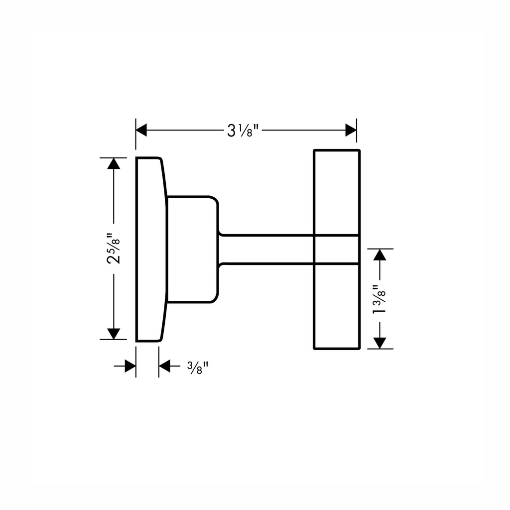 Hansgrohe 39967341 Volume Control Trim With Cross Handle