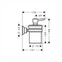 Hansgrohe 42019000 Axor Montreux Soap Dispenser