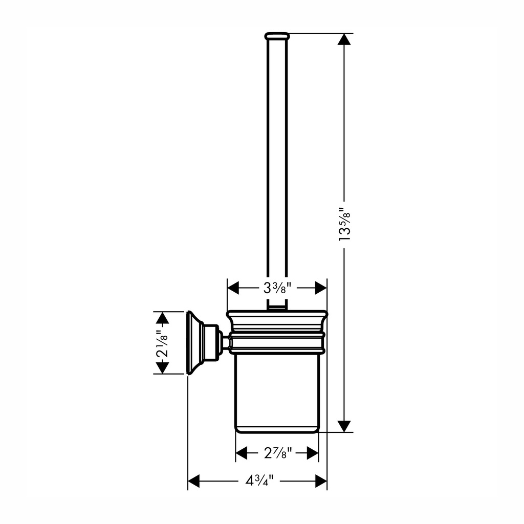 Hansgrohe 42035340 Toilet Brush With Holder Wall-Mounted