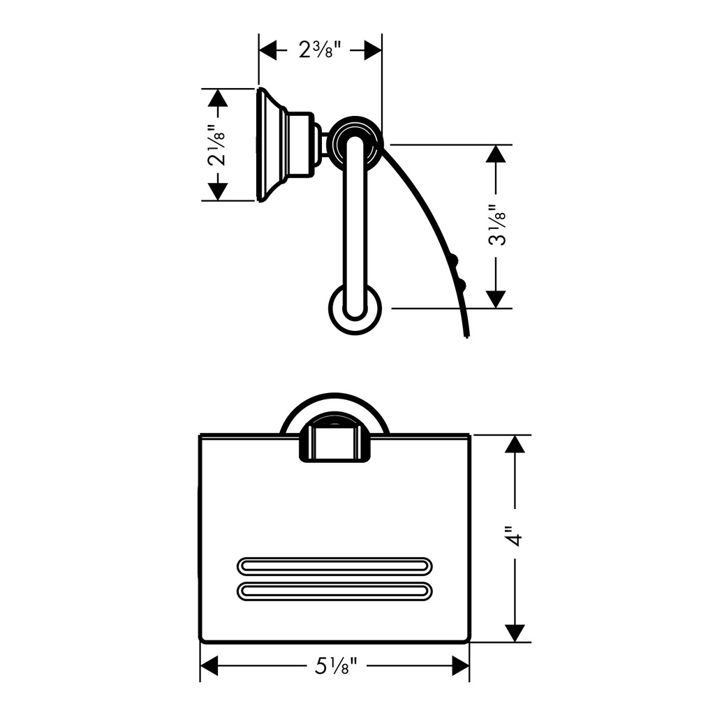 Hansgrohe 42036820 Axor Montreux Toilet Paper Holder
