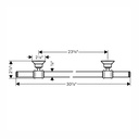 Hansgrohe 42060340 Towel Bar 24"