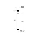 Grohe 26464000 Retro Fit System 6" Height Extension Chrome 2
