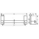 Hansgrohe 42613340 Universal Rectangular Towel Bar 12"