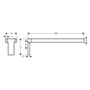 Hansgrohe 42622670 Rectangular Towel Holder Twin-Handle