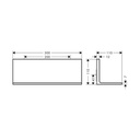 Hansgrohe 42644990 Universal Rectangular Shelf 12"