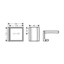 Hansgrohe 42649250 Universal Rectangular Shaving Mirror
