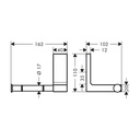 Hansgrohe 42656670 Rectangular Toilet Paper Holder