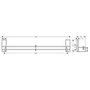 Hansgrohe 42661990 Universal Rectangular Towel Bar 24"