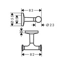 Hansgrohe 42812700 Circular Double Hook