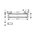 Hansgrohe 42832670 Softsquare Towel Bar 24"