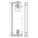 Hansgrohe 42837000 Softsquare Shower Door Handle